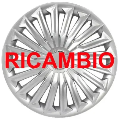Copricerchio auto anello di centraggio cerchio ruota 16 pollici Argento
