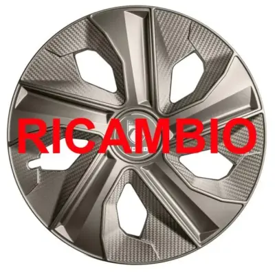 Copricerchio auto ematite effetto carbonio 15 pollici design moderno