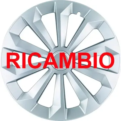 Copricerchio auto in alluminio anello di centraggio cerchio 14 pollici Argento