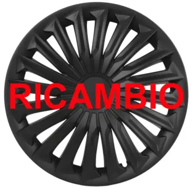 Copricerchio auto in plastica nera opaca 15 pollici design moderno