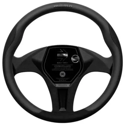 Coprivolante auto microfibra antiscivolo nero comfort 38-39 cm