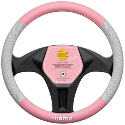 Coprivolante auto morbido in tessuto elasticizzato rosa e grigio 38-39 cm