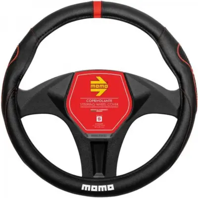 Coprivolante auto nero rosso supergrip antiscivolo in materiale resistente
