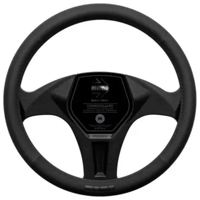 Coprivolante auto universale nero in tessuto elasticizzato 38-39 cm