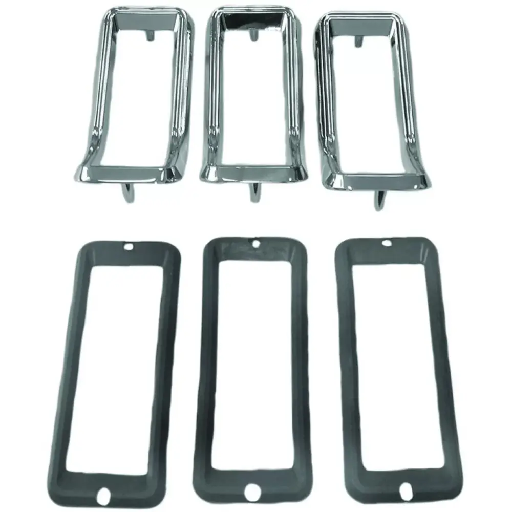 Cornici Fanali Posteriori 3 Pezzi Cromate per Ford Mustang 67