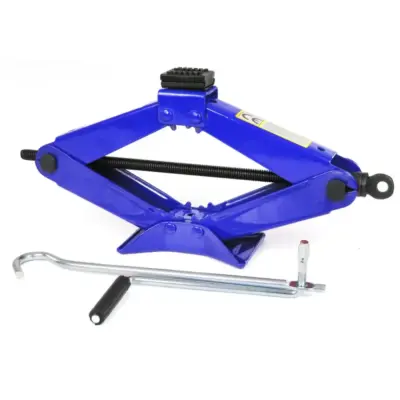 Cric a Forbice 2000kg Regolabile 11,5-40cm Universale Blu