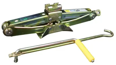 Cric a pantografo sollevatore auto meccanico portatile 10 quintali robusto