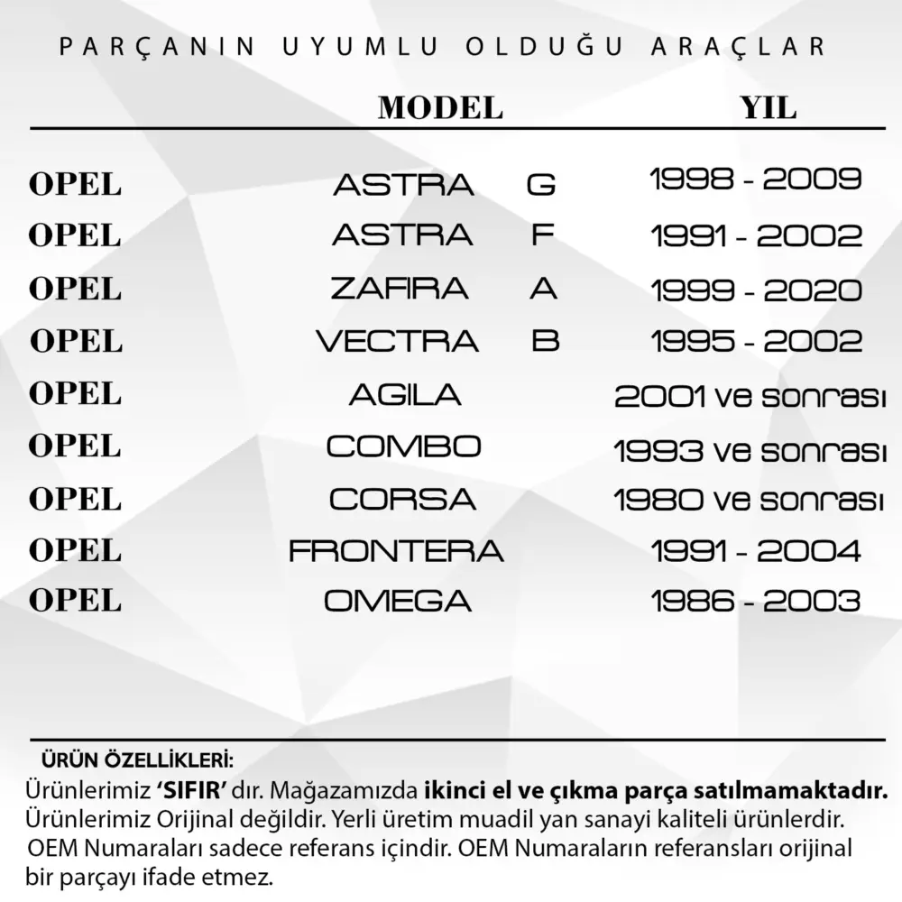 Custodia Chiave per Opel Astra G, Zafira A, Vectra B, Corsa