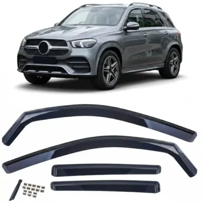 Deflettore Antivento Pioggia 4 Pezzi Nero per Mercedes GLE C167 dal 2019