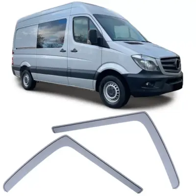 Deflettore Aria Antivento Nero Anteriore per Mercedes Sprinter W906 06-18