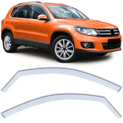 Deflettore Pioggia Trasparente Anteriore per Volkswagen Tiguan 5N 07-15