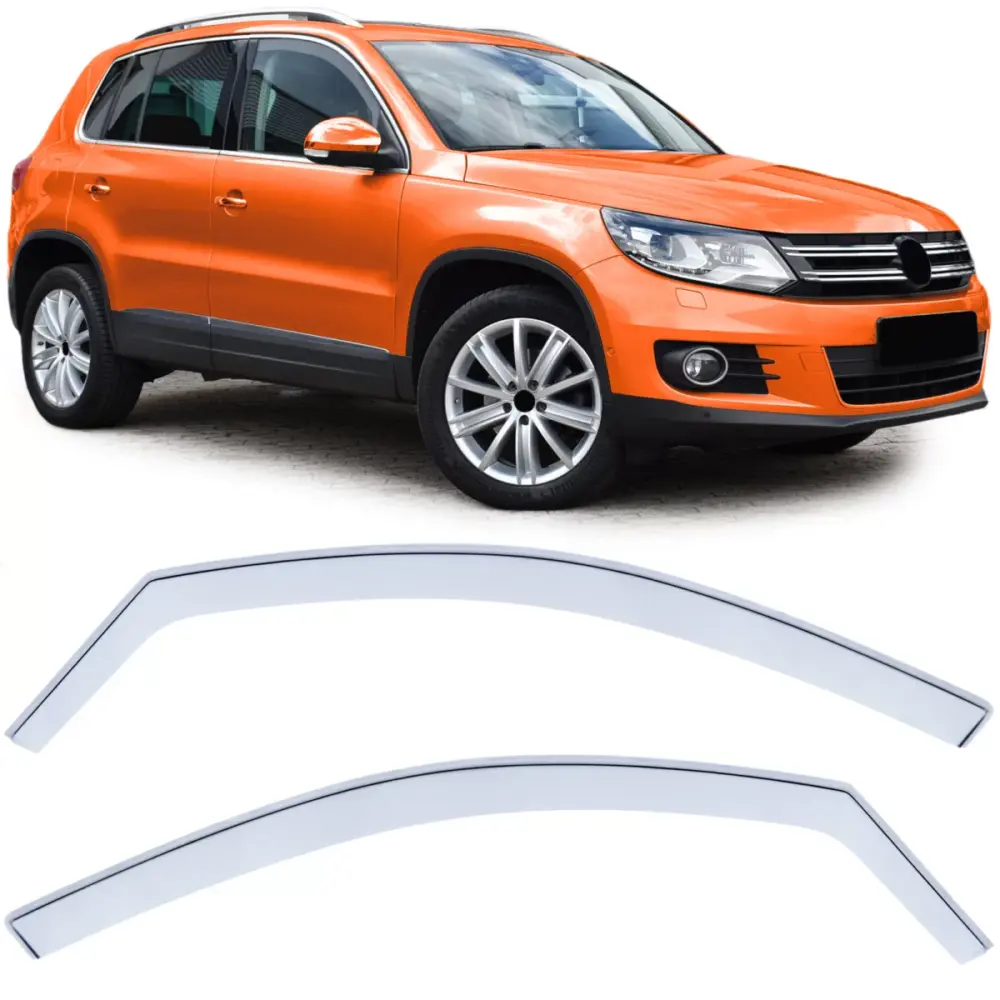 Deflettore Pioggia Trasparente Anteriore per Volkswagen Tiguan 5N 07-15