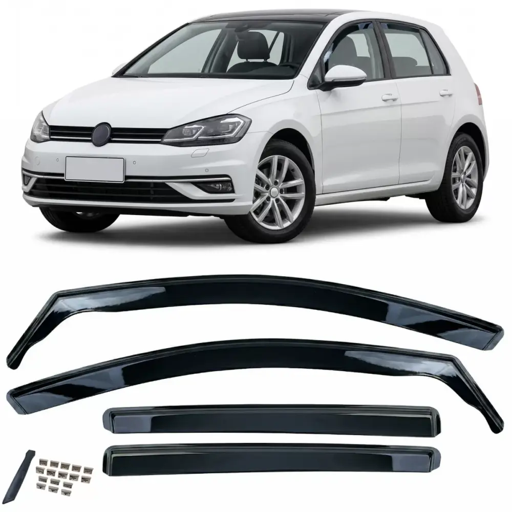 Deflettori Antipioggia Oscurati 4 Pezzi per Volkswagen Golf 7 2013-2017