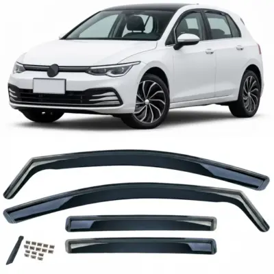 Deflettori Antipioggia Oscurati 4 Pezzi per Volkswagen Golf 8 2019-2024