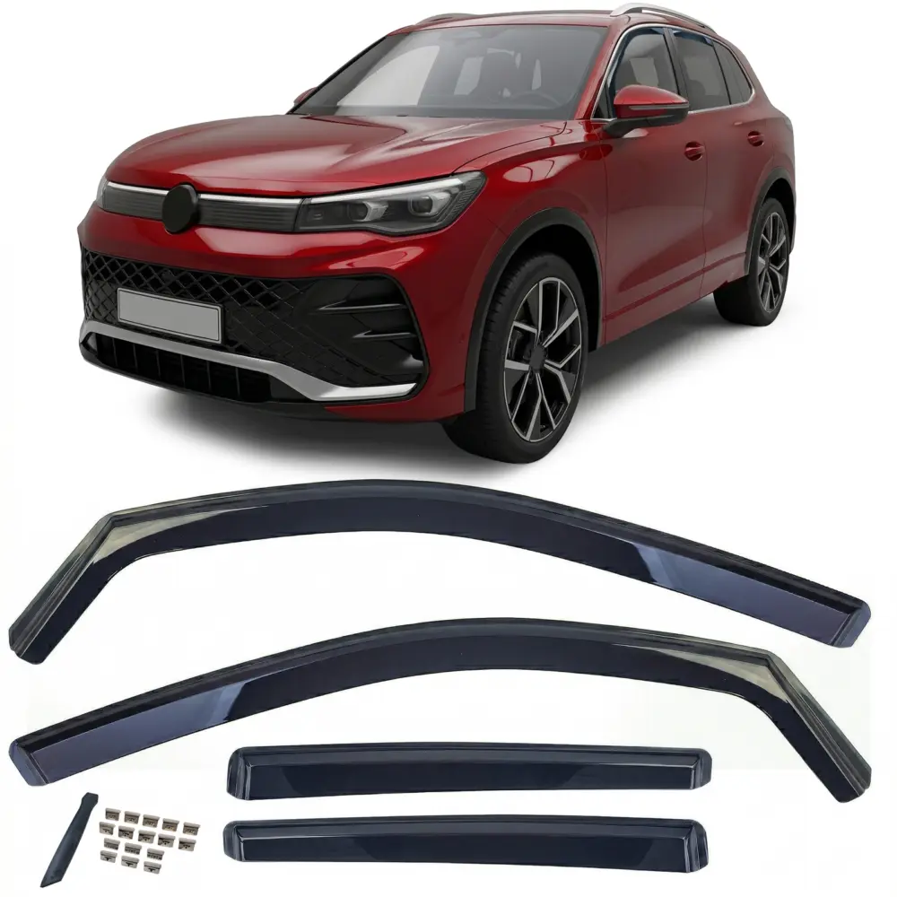 Deflettori Aria 2 Pezzi Neri per Volkswagen Tiguan 3 (2024) con Montaggio Facile