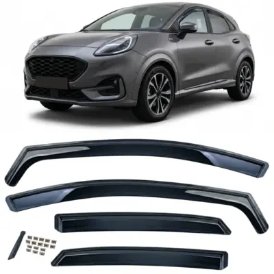 Deflettori Aria 4 Pezzi Neri per Ford Puma (2019 e Successivi)
