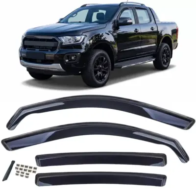 Deflettori Aria 4 Pezzi Neri per Ford Ranger T8 2019-2022