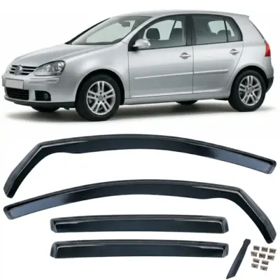 Deflettori Aria 4 Pezzi Neri per Volkswagen Golf 5 (2004-2009)