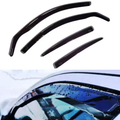Deflettori Aria Neri Set 4 Pezzi Ant e Post per Toyota Auris 2 (2013+) Combi