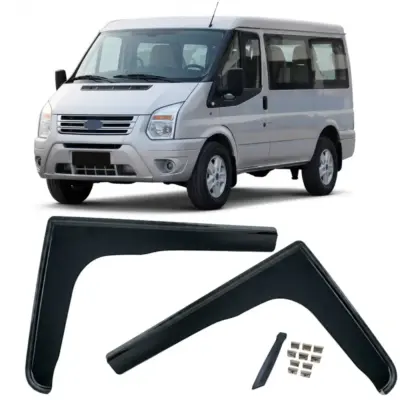 Deflettori Pioggia Oscurati 2 Pezzi Anteriori per Ford Transit 2006-2014