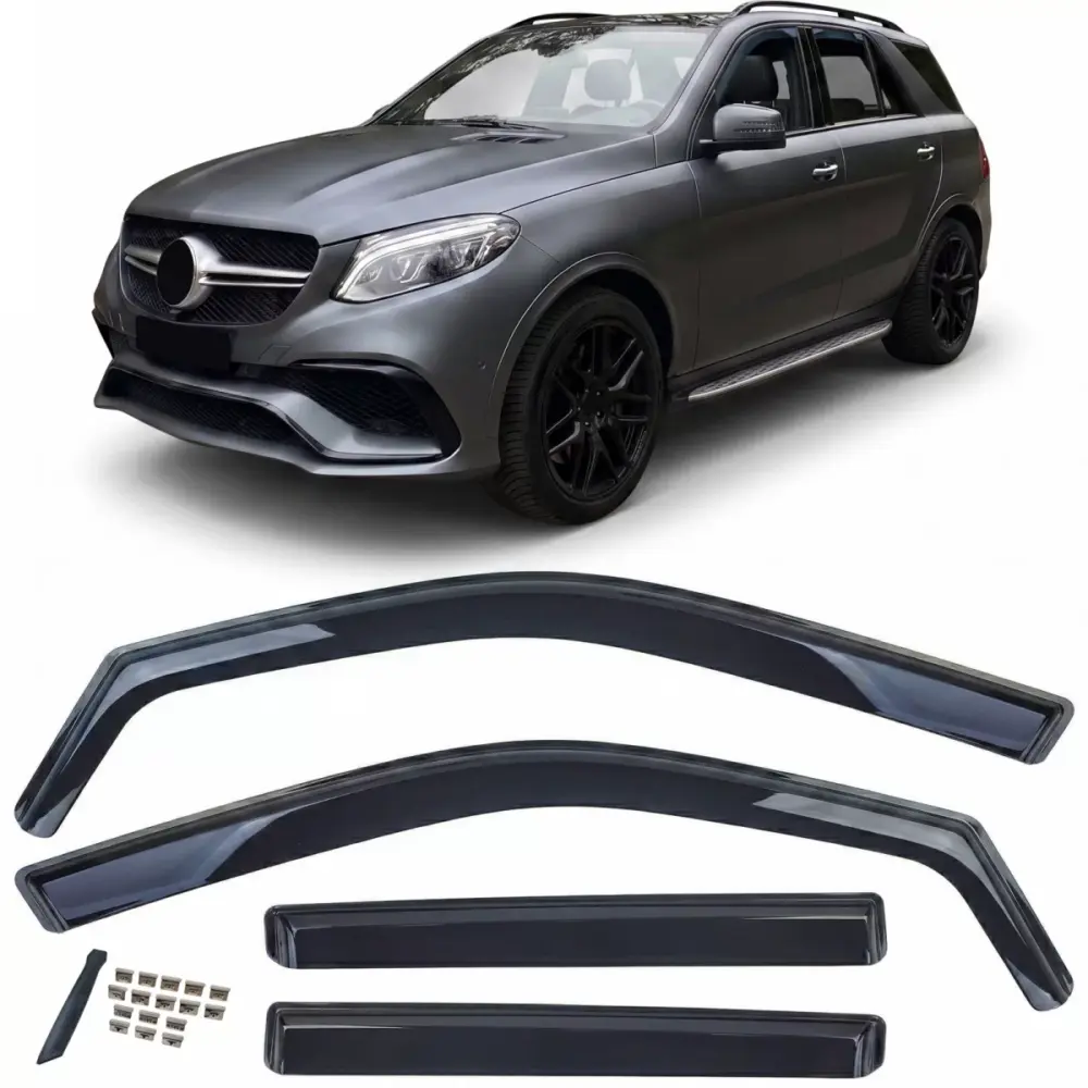 Deflettori Vento 4 Pezzi Neri per Mercedes GLE W166 2015-2019