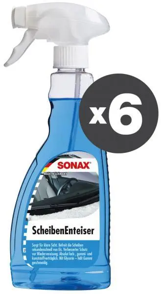 Deghiacciante liquido sbrinatore antigelo spray confezione 6 bottiglie da 500 ml