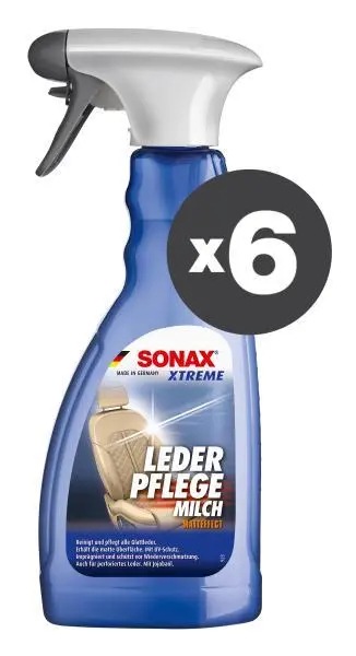 Detergente pelle effetto opaco confezione 6 pezzi 500 ml antimacchia antiruggine