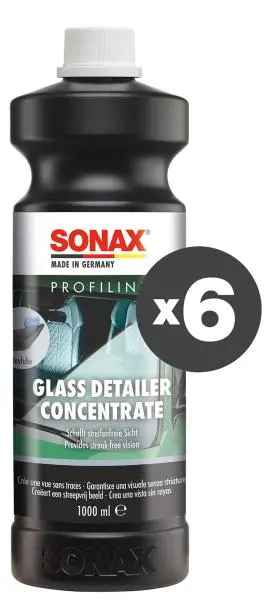 Detergente vetri concentrato liquido pulizia superfici vetrose confezione 6