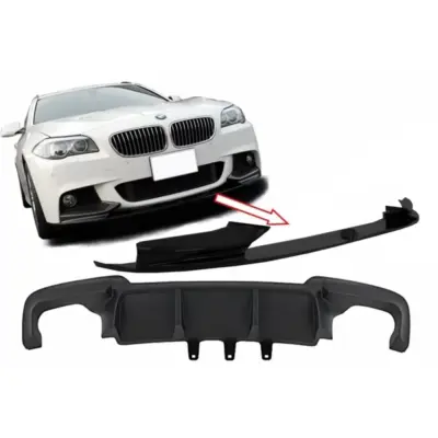 Diffusore Aria Doppio con Spoiler Paraurti Anteriore per BMW Serie 5 F10 F11