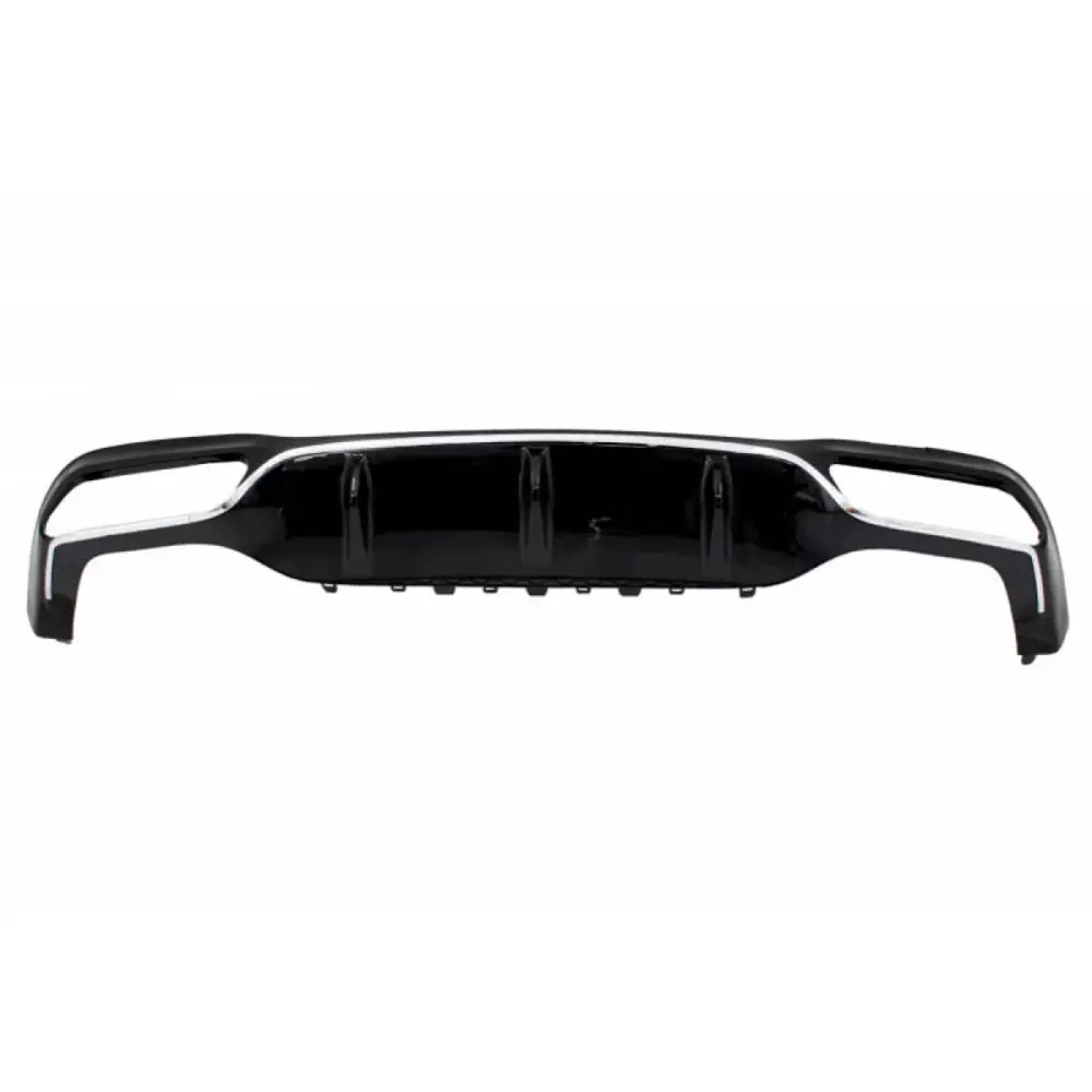 Diffusore Paraurti Posteriore ABS Nero Cromato per Mercedes Classe E W213 16-19
