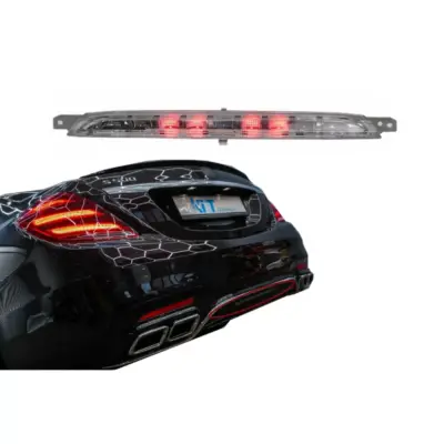 Diffusore Paraurti Posteriore con Luce LED Rossa per Mercedes Classe S W222