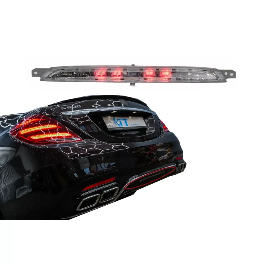 Diffusore Paraurti Posteriore con Luce LED Rossa per Mercedes Classe S W222
