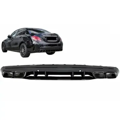 Diffusore Paraurti Posteriore Nero C63S AMG Sport Line Mercedes Classe C W205