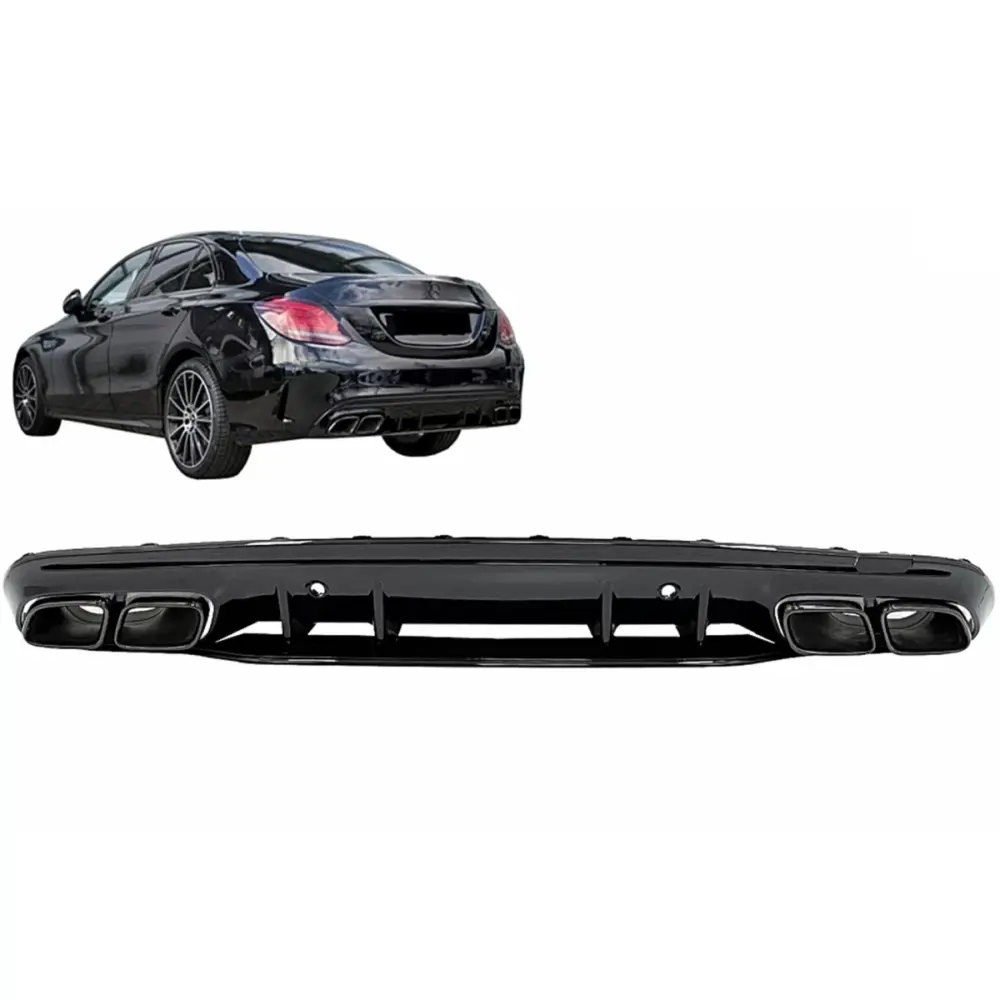 Diffusore Paraurti Posteriore Nero C63S AMG Sport Line Mercedes Classe C W205