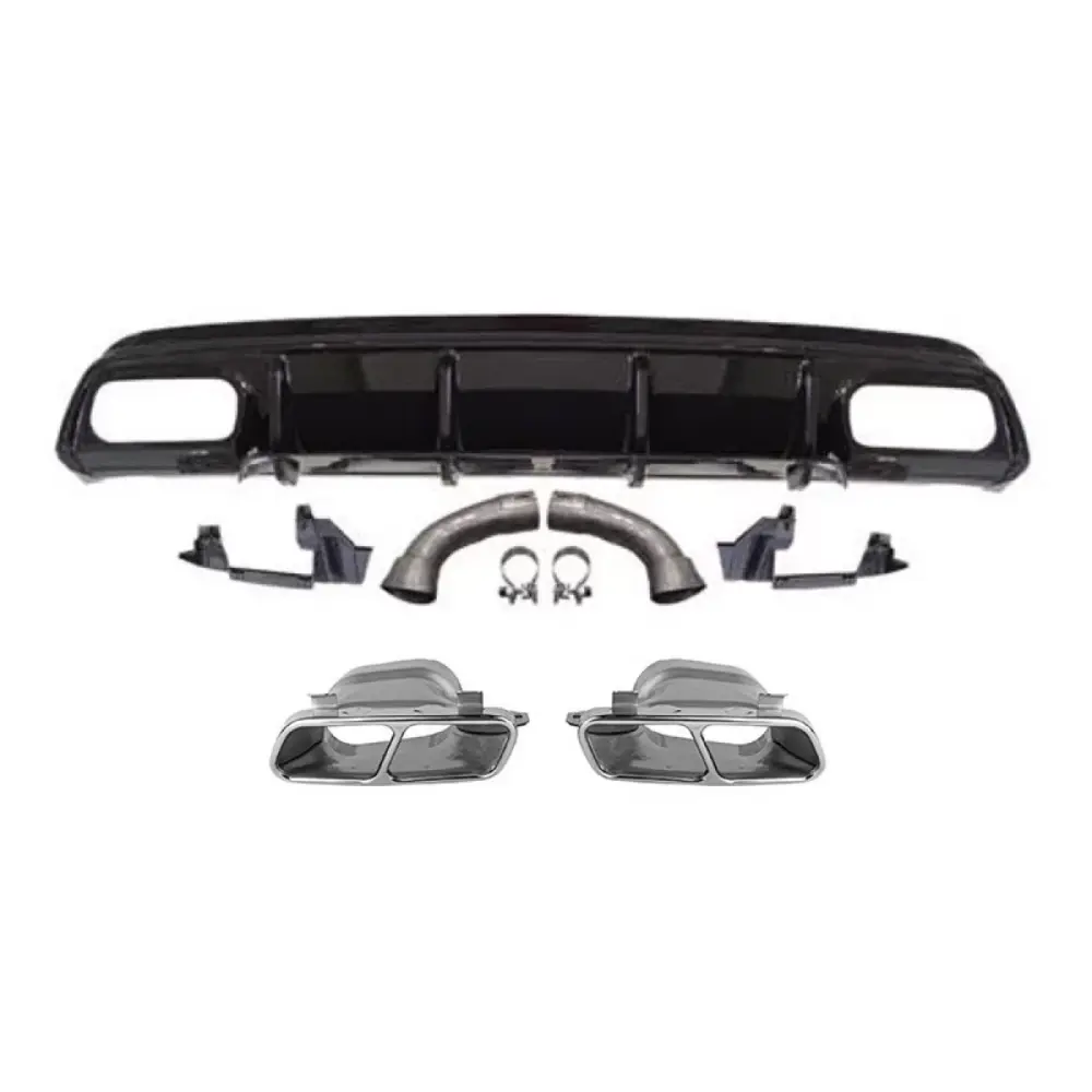 Diffusore Posteriore A45 con Terminali Cromati per Mercedes Classe A W176