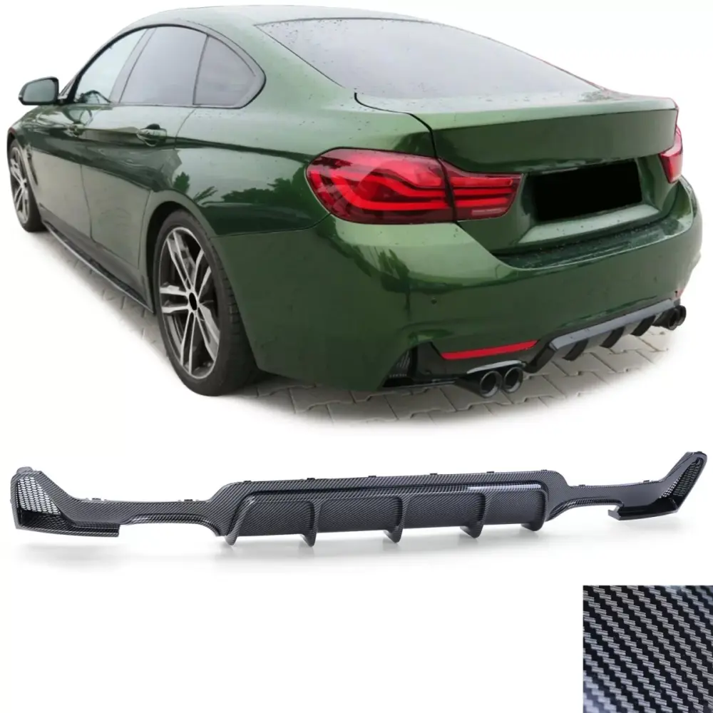 Diffusore Posteriore Carbonio Doppia Uscita Sinistro e Destro per BMW Serie 4