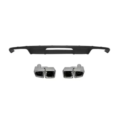 Diffusore Posteriore CLS W218 2011-2018 con Terminali Cromati E63 per Mercedes