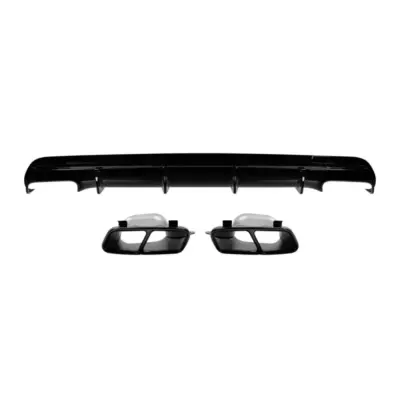 Diffusore Posteriore con Punte Nere per Mercedes CLA C117 2013-2015