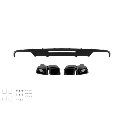 Diffusore Posteriore con Punte Nere per Mercedes CLS W218 2011-2018