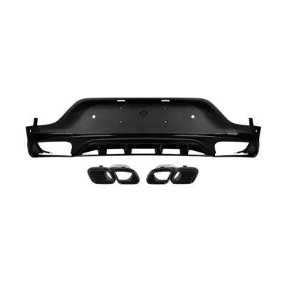 Diffusore Posteriore con Punte Nere per Mercedes GLC Coupe C253 2016-2022