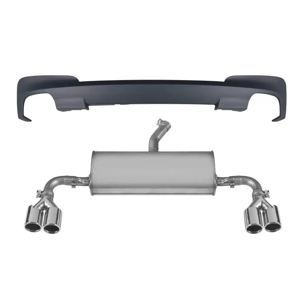 Diffusore Posteriore con Terminali Cromati per BMW X3 F25 2014-2017 M Technik