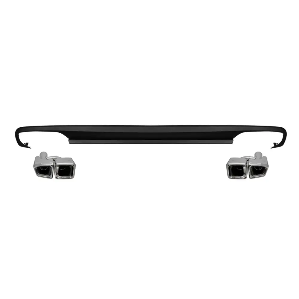 Diffusore Posteriore con Terminali Cromati per Mercedes Classe E W212 2009-2014