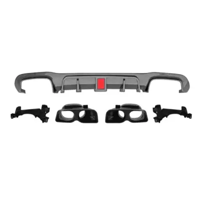Diffusore Posteriore con Terminali Neri Carbonio per Mercedes Classe E W213