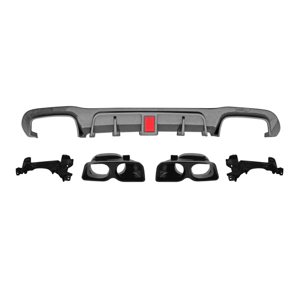 Diffusore Posteriore con Terminali Neri Carbonio per Mercedes Classe E W213
