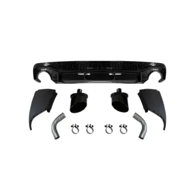 Diffusore Posteriore con Terminali Neri per Audi Q5 2021-2023 S Line