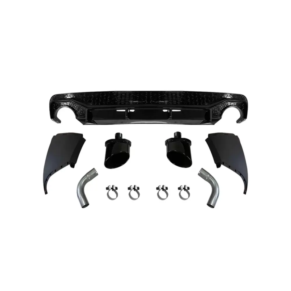 Diffusore Posteriore con Terminali Neri per Audi Q5 2021-2023 S Line