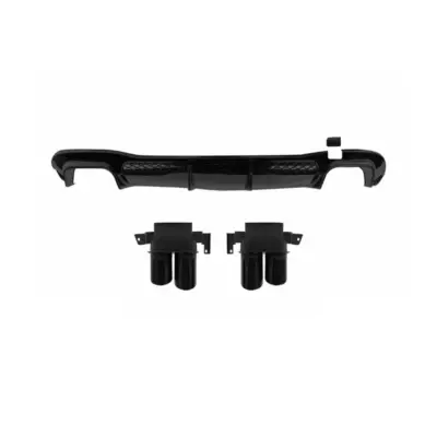 Diffusore Posteriore con Terminali Neri per Mercedes Classe S W223 dal 2020