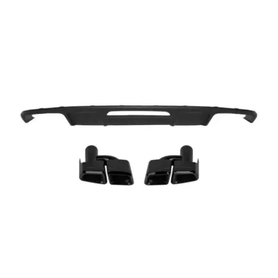 Diffusore Posteriore con Terminali Neri per Mercedes CLS W218 2011-2018