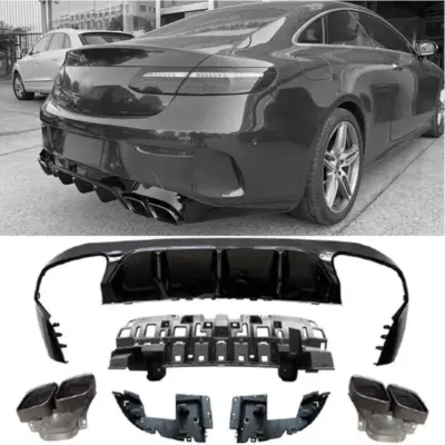 Diffusore Posteriore con Terminali Scarico Cromato per Mercedes C238 A238