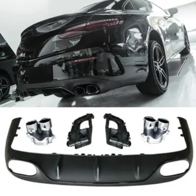 Diffusore Posteriore con Terminali Scarico Cromato per Mercedes C238 A238